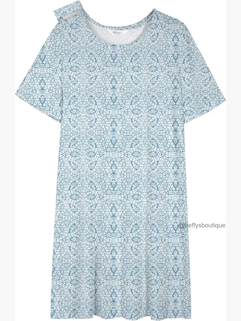 Open Back Hospital Gown 100% Cotton Adaptive Nursing Nightgown
